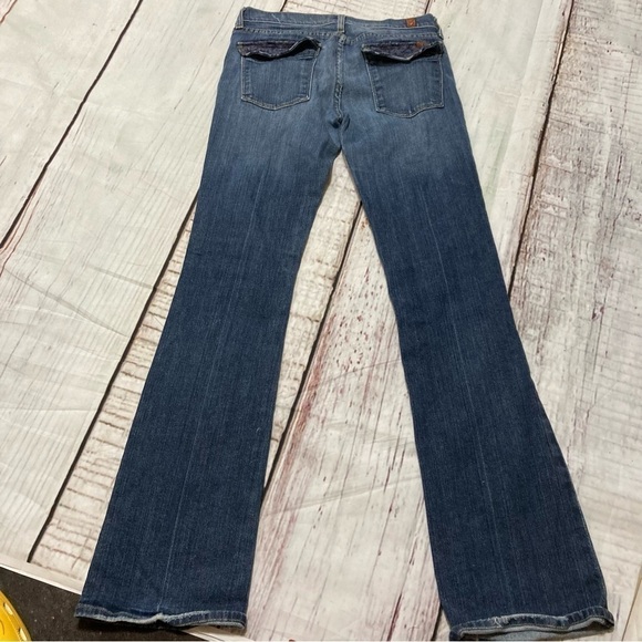 7 FOR ALL MANKIND women’s boot cut flare denim jeans size 27 Vintage Y2K GUC - Picture 3 of 16